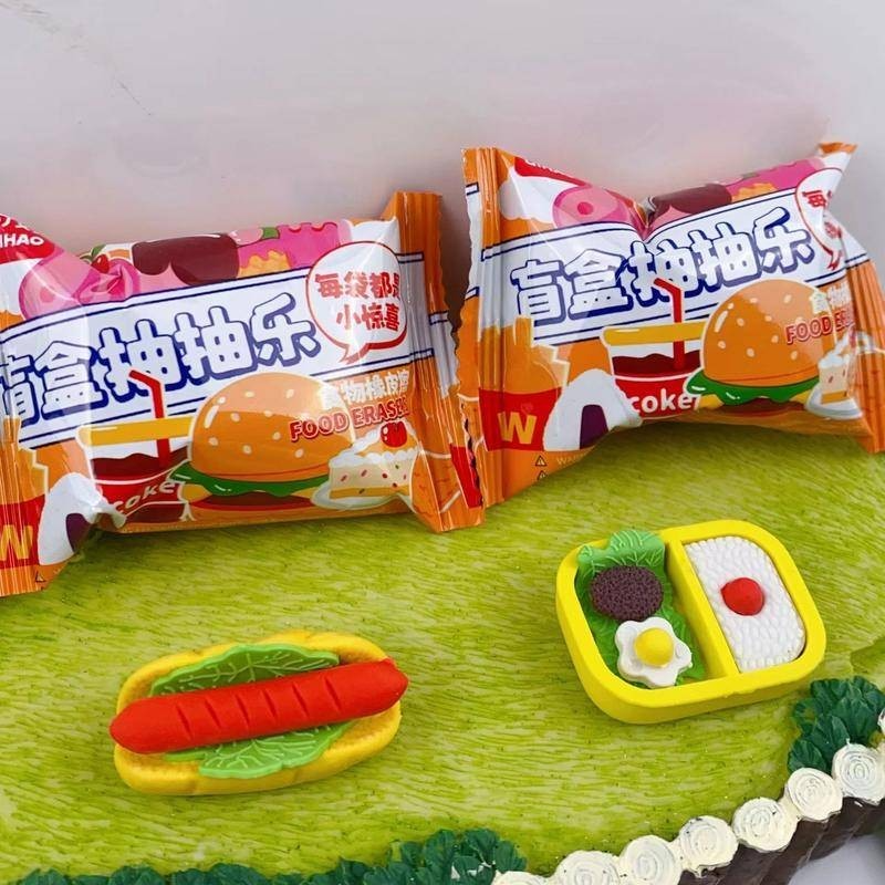 Creative Cute Kawaii Hamburger Food Drink Eraser School Office Supply Kids Gift Rubber stationery Novelty lovely birthday gift