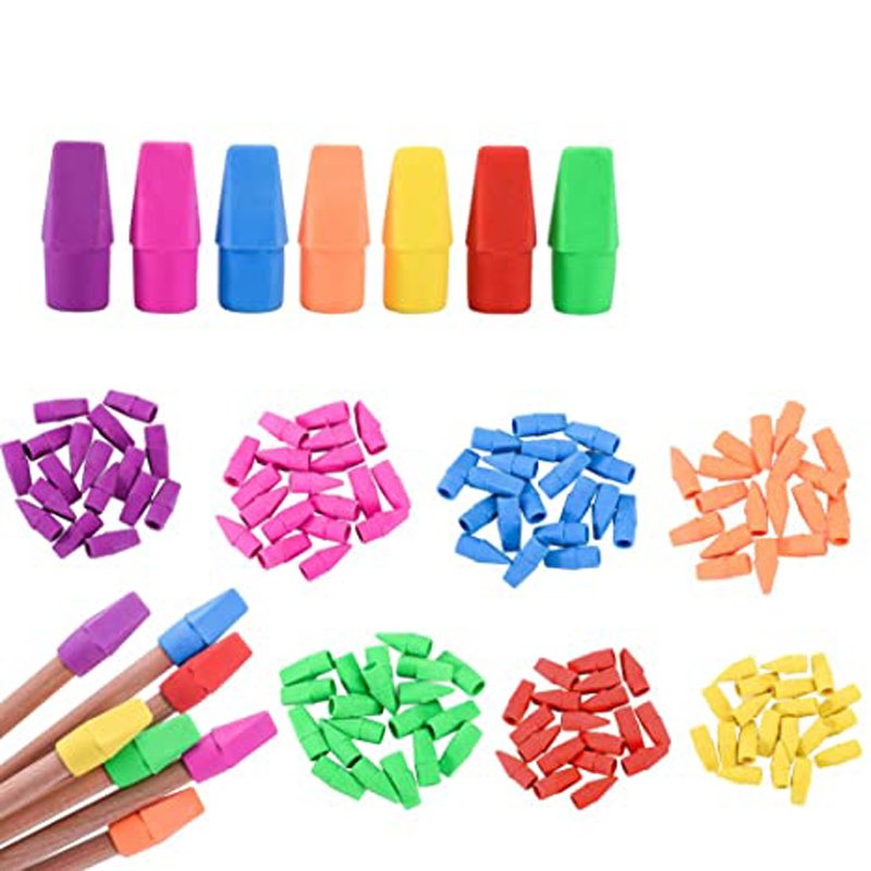 Cheap Bulk Custom Office School Supplies Children Kids Rubber Pencil Eraser Topper