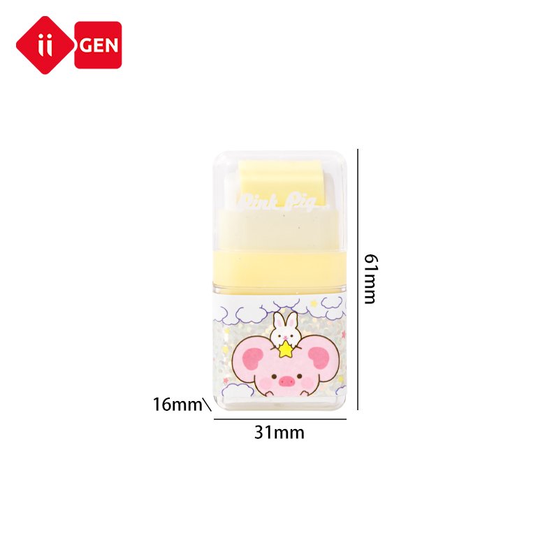 IIGEN Hot selling TPR material rubber eraser pig roll eraser for children school stationery kawai pencil erasers