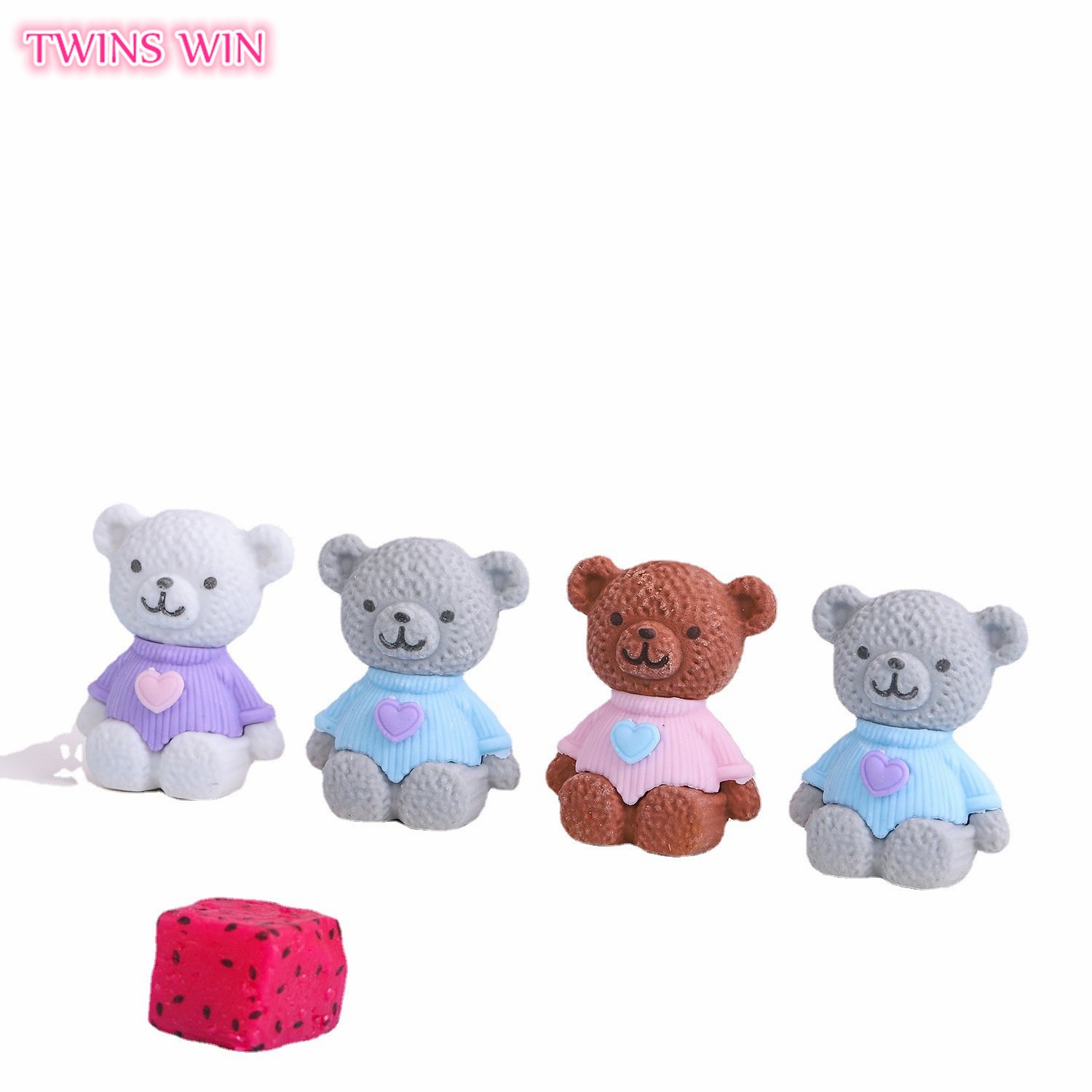 Exam Painting Eraser Cartoon Animal 3D Eraser Mini Cute Bear Student Eraser 770