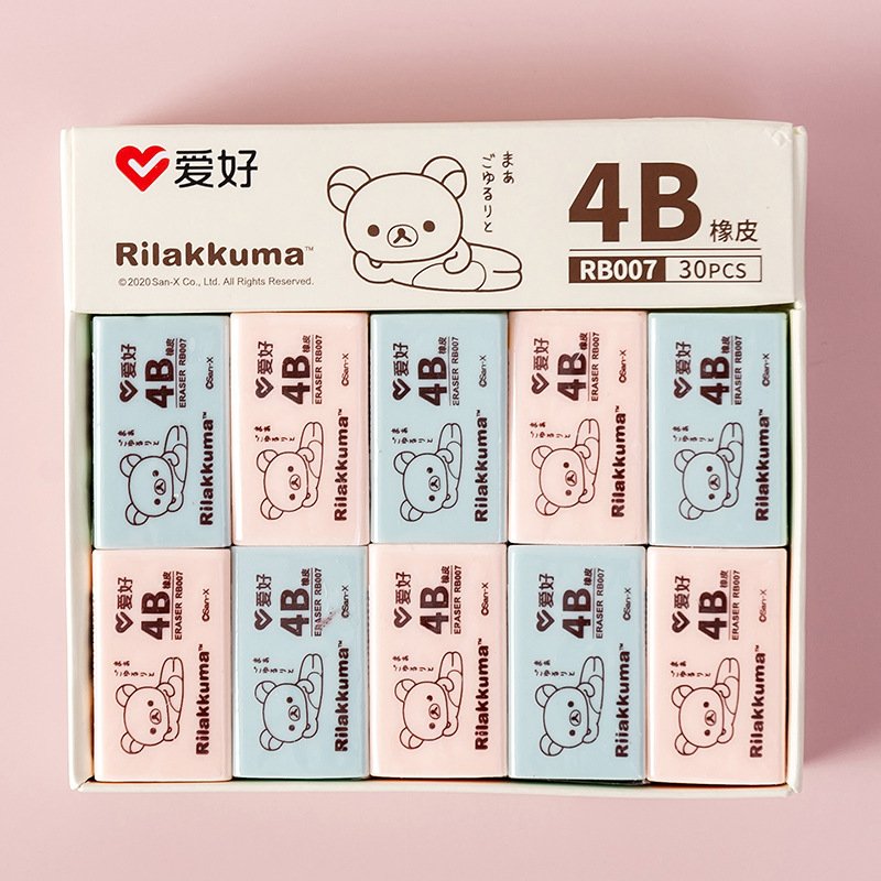 Creative Cartoon Cute Children's Learning Supplies 4B Art Pencil Erasers Students' Wipe-Clean Leather Erasers Leaving No Mark