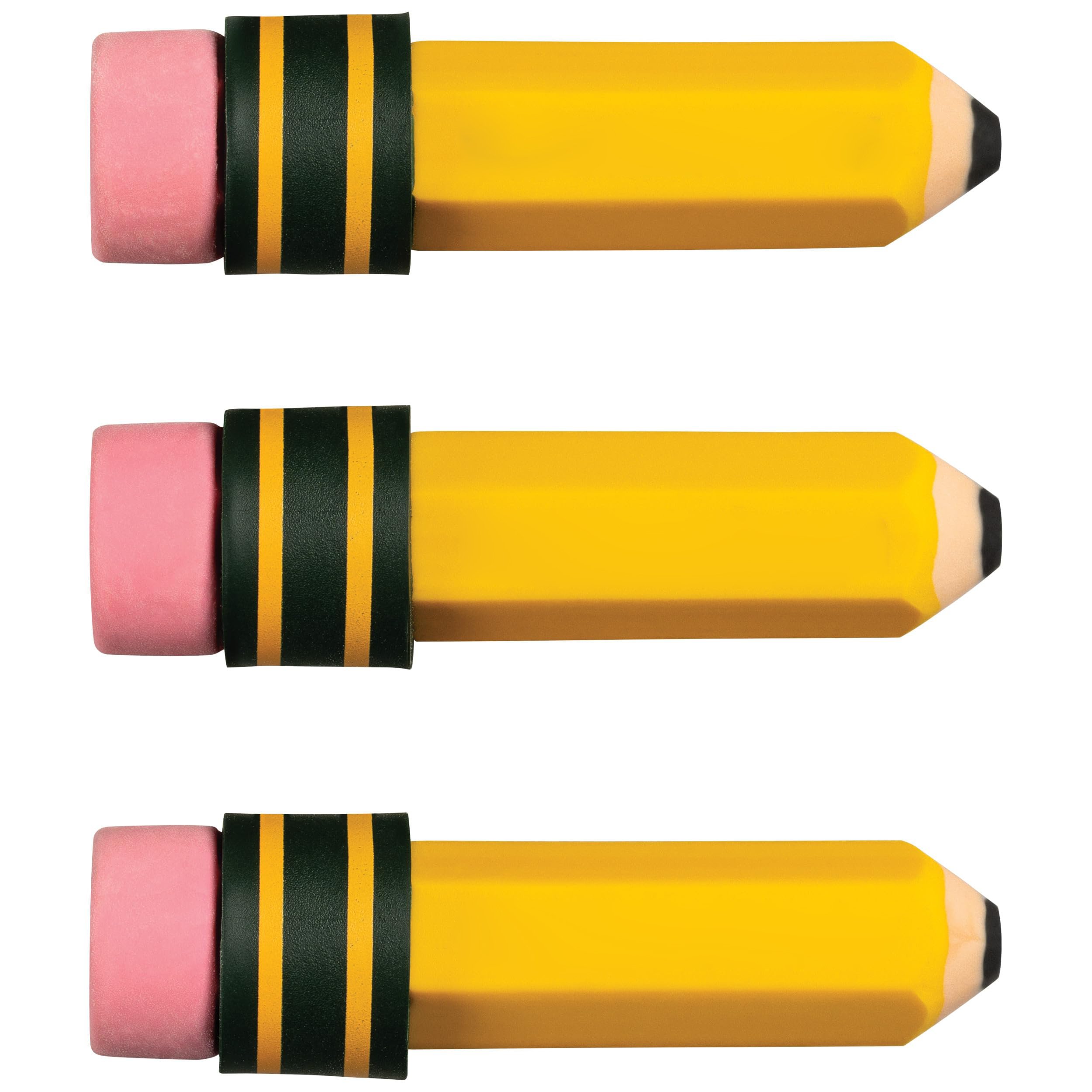 children's Erasers Latex-Free Kawaii Yellow Pencil Shaped Erasers for School
