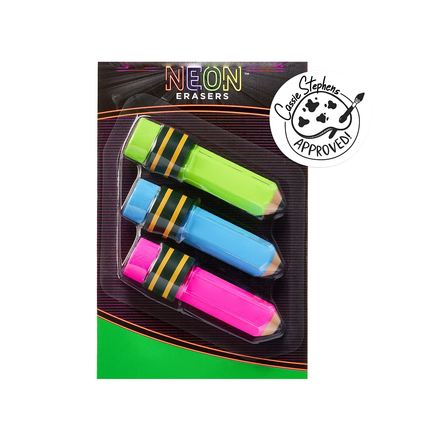 children's Erasers Latex-Free Kawaii Yellow Pencil Shaped Erasers for School