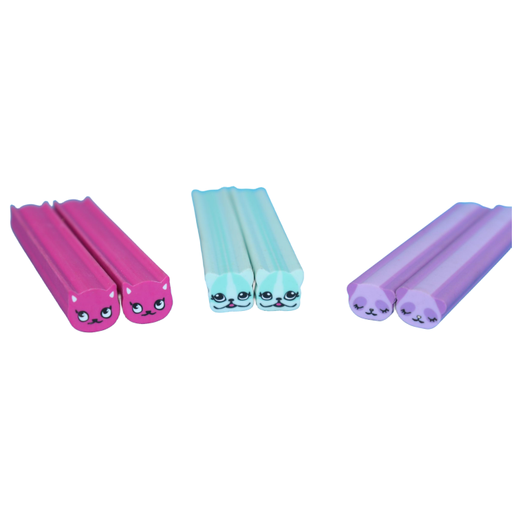 Factory Creative Cartoon Animal cut Eraser Fresh New TPR Material Rubber Can Cut Pencil Perfect Gift for kids