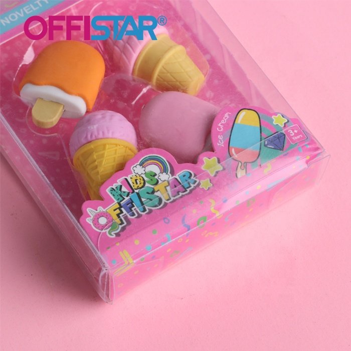 Stationary Set School Eraser Cute Customize Any Color Kawai Erasers Children Stationary Set