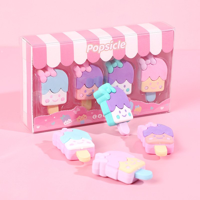 New creative Eraser Cartoon mini eraser Ice Cream Ice cream bar removable children's eraser074