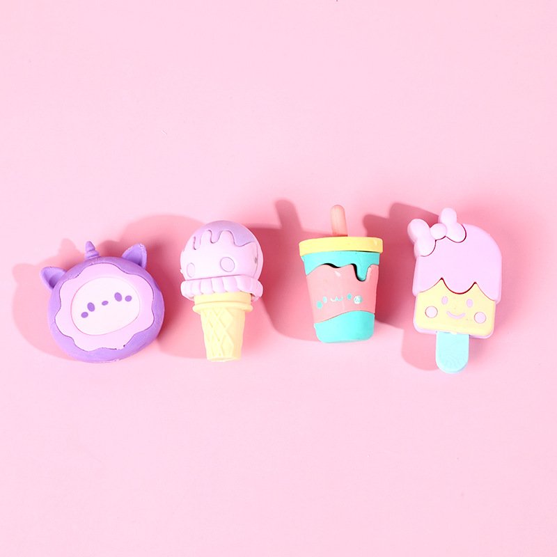 New creative Eraser Cartoon mini eraser Ice Cream Ice cream bar removable children's eraser074