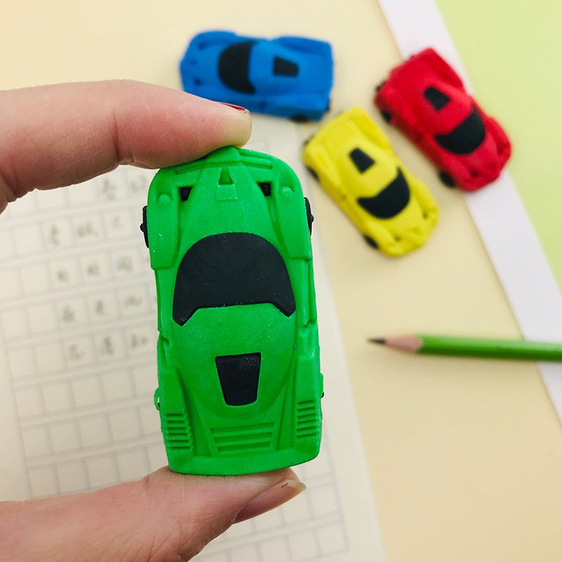 Elementary car eraser school stationery prizes cartoon car shape eraser detachable children's eraser