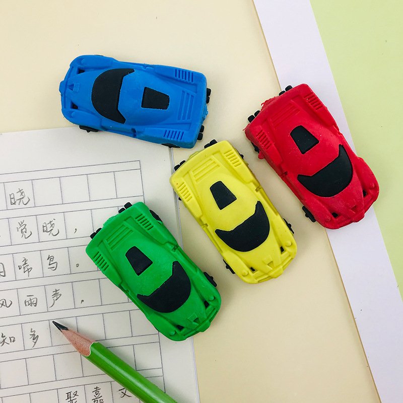 Elementary car eraser school stationery prizes cartoon car shape eraser detachable children's eraser