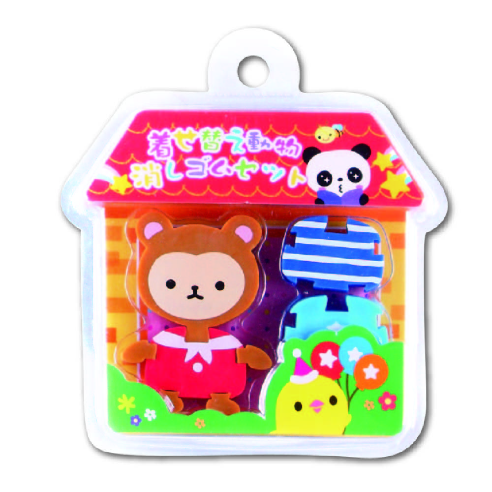 Cute Cartoon Animal Shape Mini Eraser Pencil Eraser For Kids As School Prize