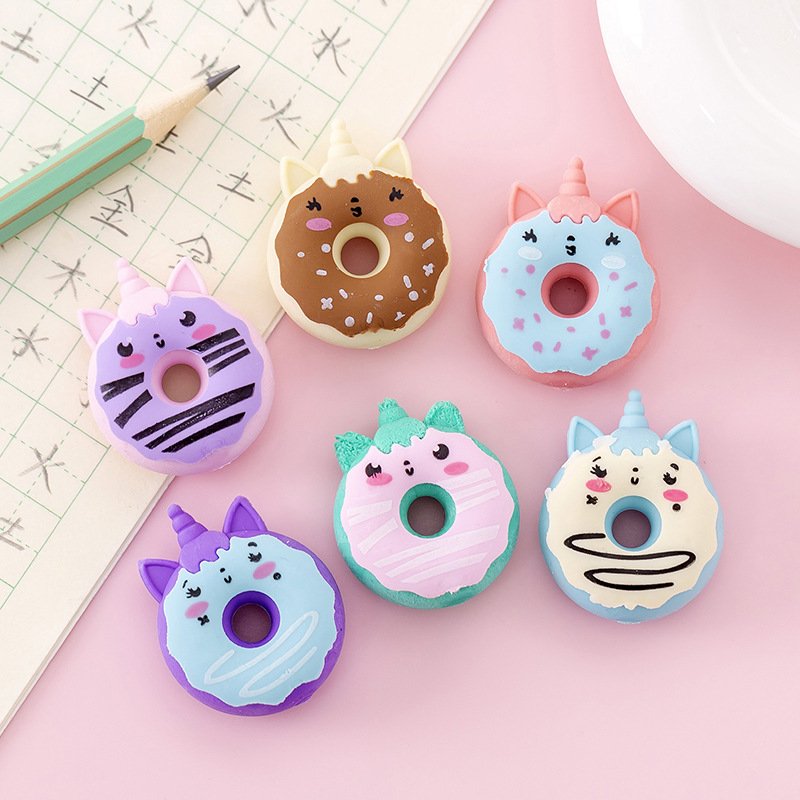 Donut Cute Students Gift Mini Stationery Children's Pencil Cartoon Erasers For School