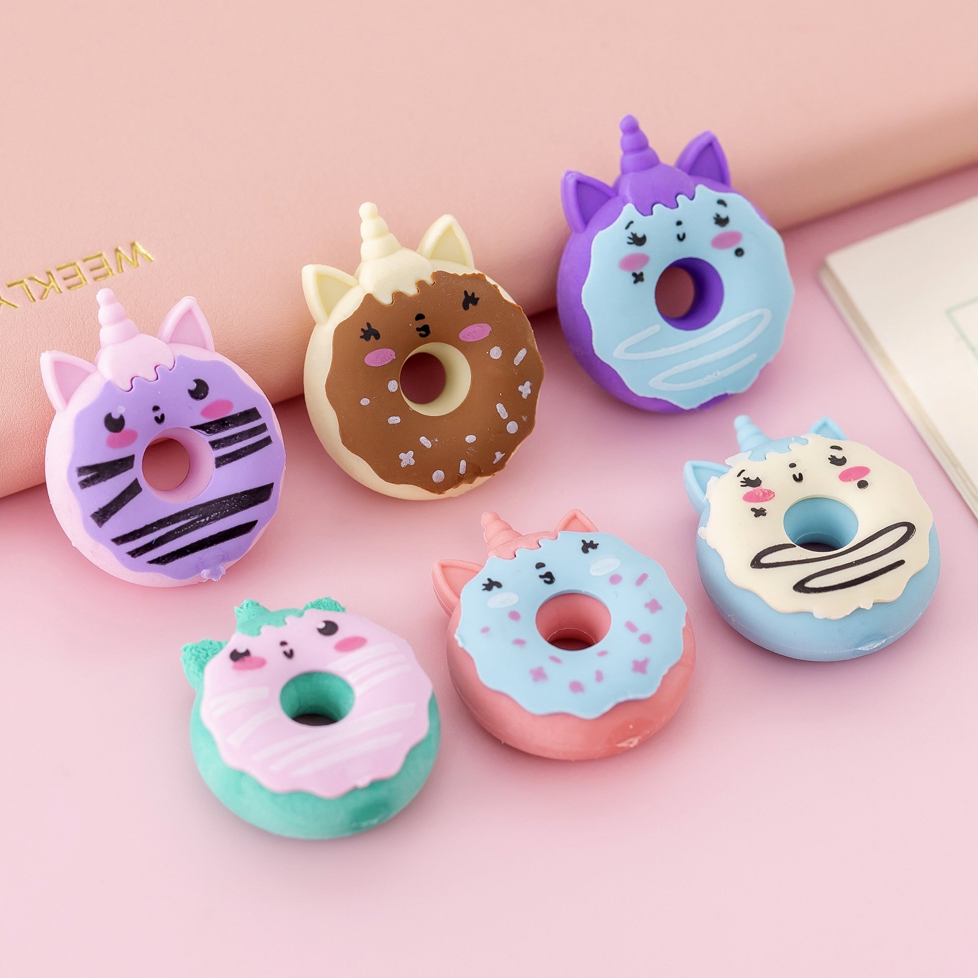 Donut Cute Students Gift Mini Stationery Children's Pencil Cartoon Erasers For School