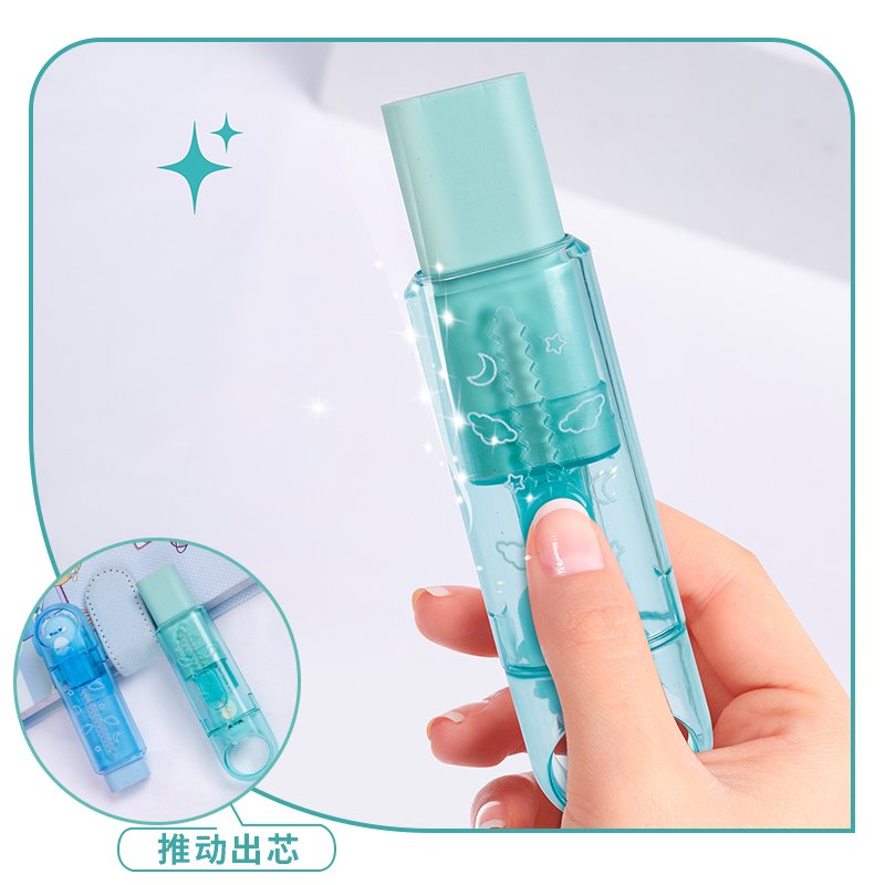 Weibo Push-Pull Design dinosaur Retractable Pencil Eraser Cute Eraser Kids Student eraser rubber