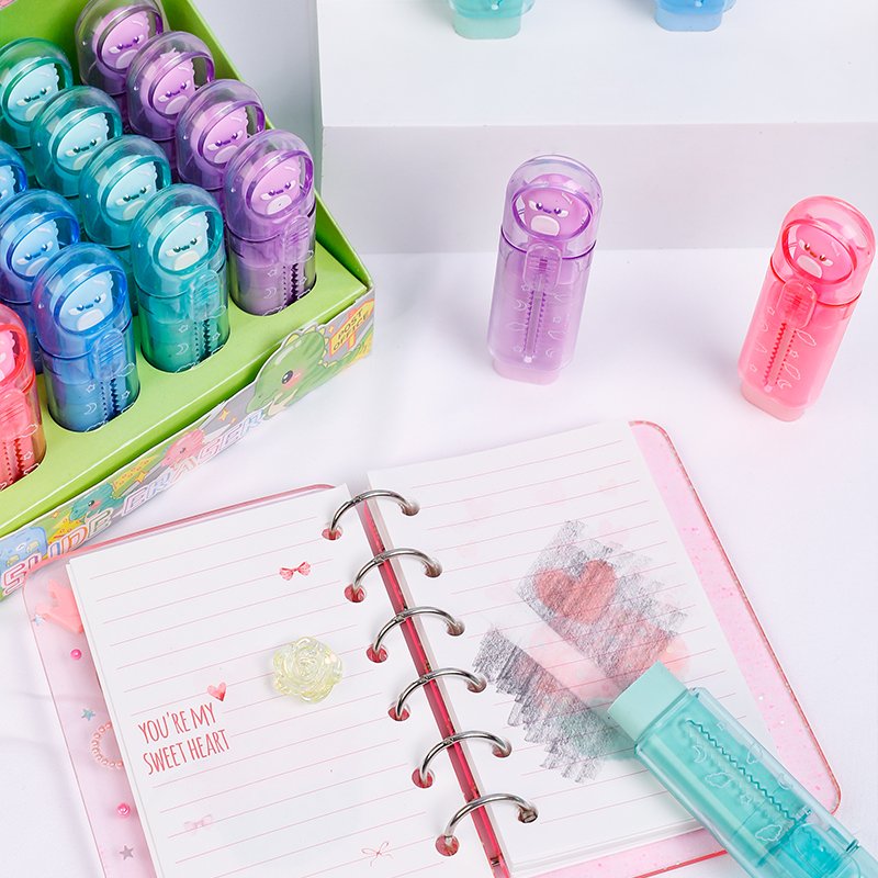 Weibo Push-Pull Design dinosaur Retractable Pencil Eraser Cute Eraser Kids Student eraser rubber