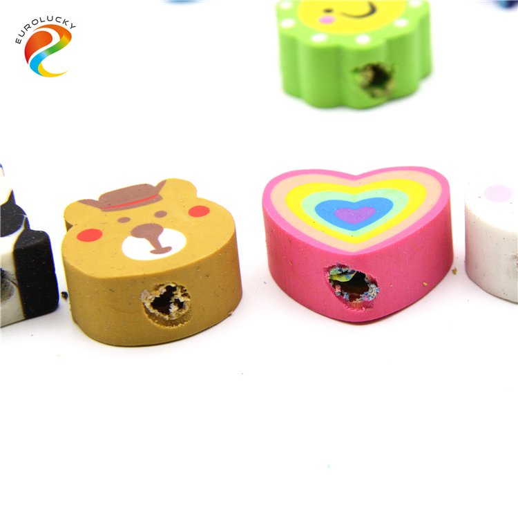 Hot Sale Promotional Custom pencil eraser cartoon Erasers