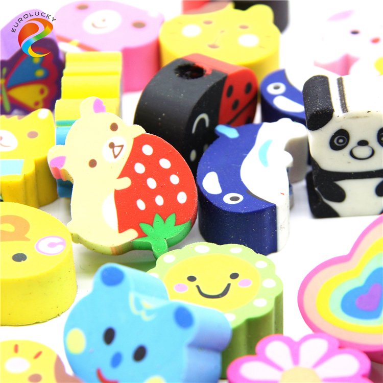 Hot Sale Promotional Custom pencil eraser cartoon Erasers