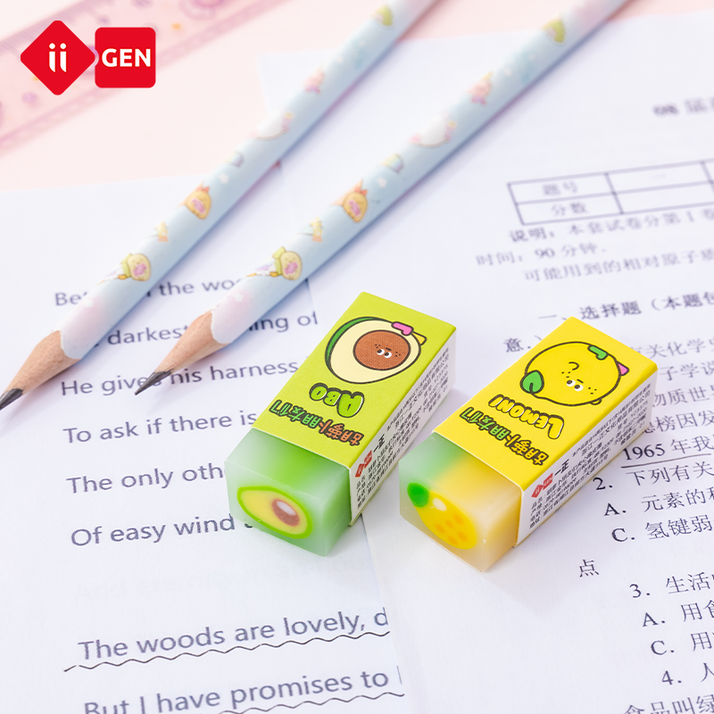 IIGEN chinese made funny kawaii eraser for school office pencil eraser food for kids