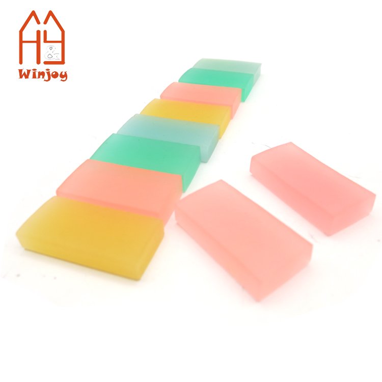 Square jelly eraser Transparent color PVC children's eraser factory imitation candy plastic eraser for school and office gift