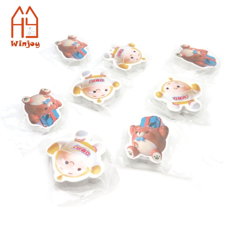 Square jelly eraser Transparent color PVC children's eraser factory imitation candy plastic eraser for school and office gift