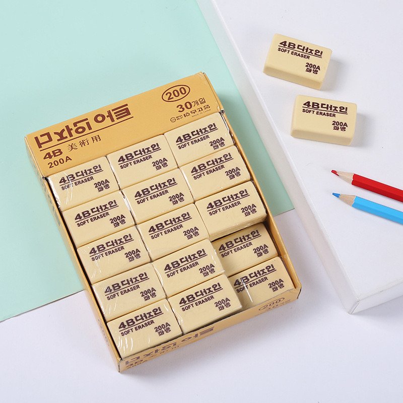 Yubon Wholesale Classic Erasers Soft Clean 4B Kids Pencil Eraser School Supplies Office Stationery Promotional Rubber Eraser