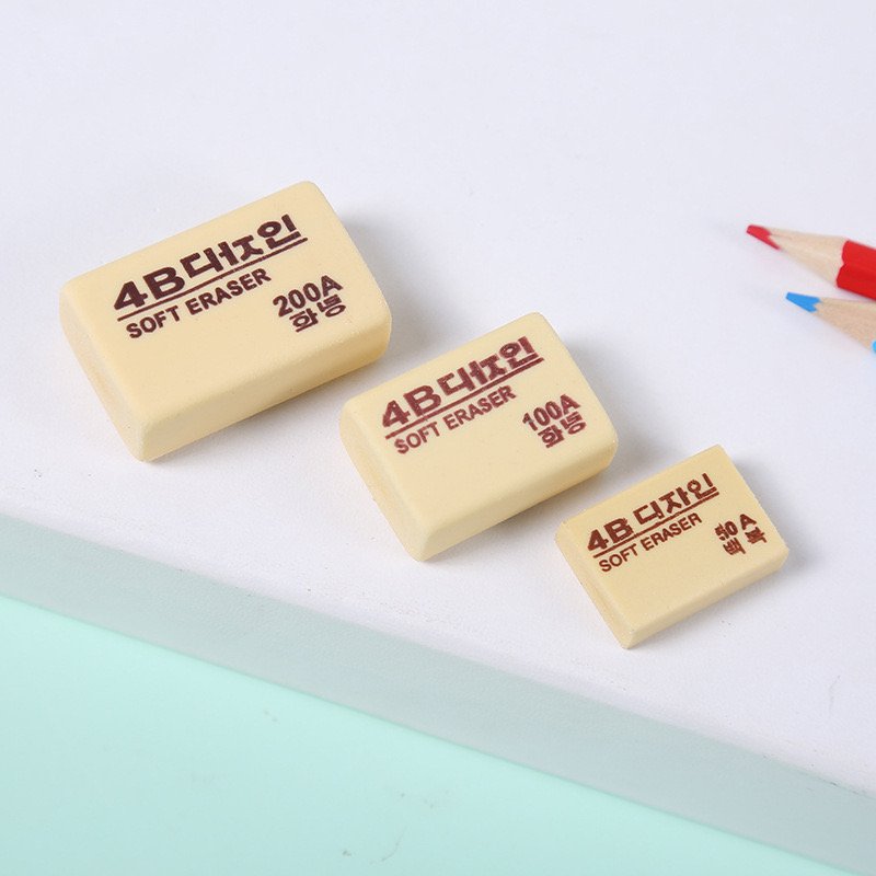 Yubon Wholesale Classic Erasers Soft Clean 4B Kids Pencil Eraser School Supplies Office Stationery Promotional Rubber Eraser