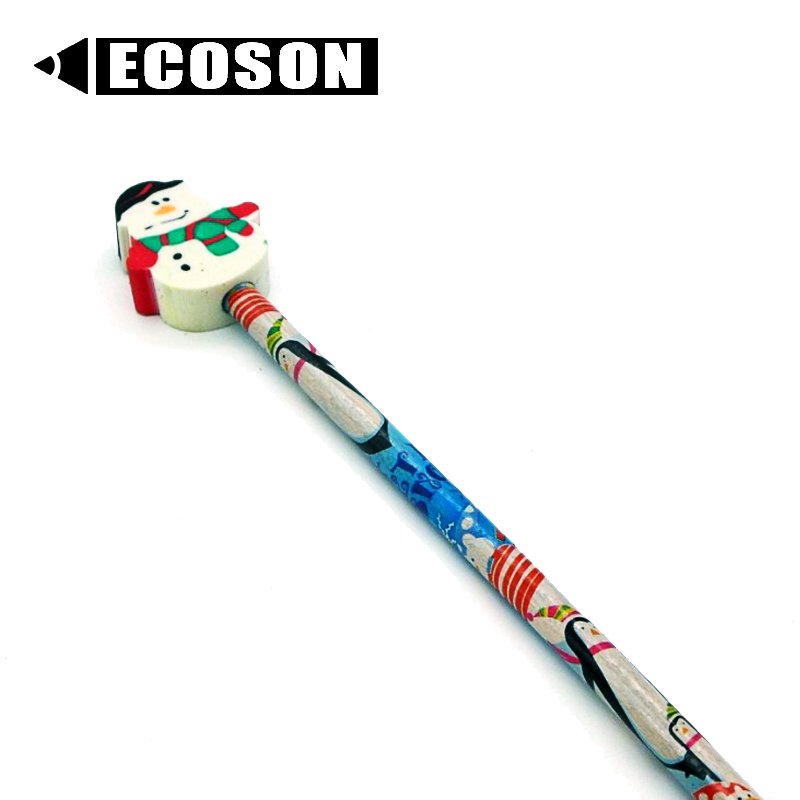 School Erasers for Children Set Topper Custom Shape Rubber White Eco Natural Pencil With Decorative Eraser