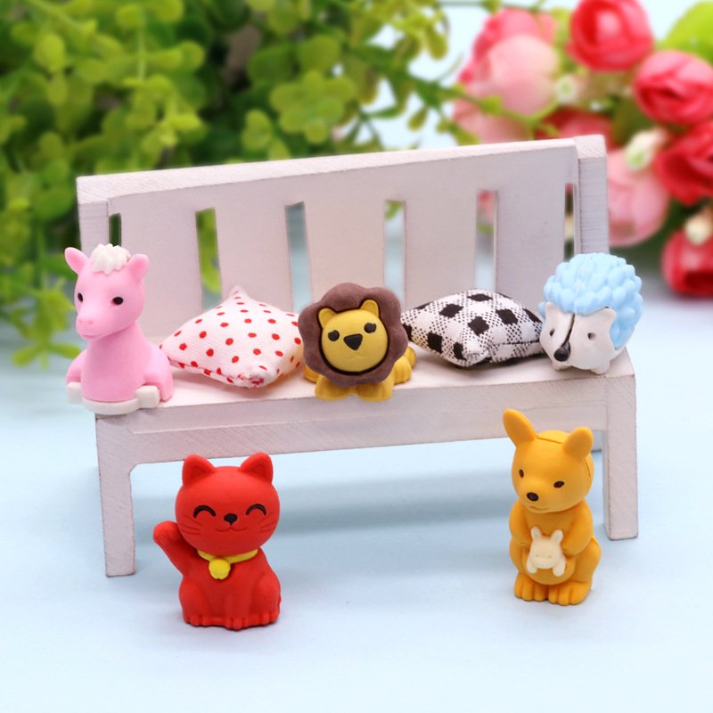 Children's creative cartoon Eraser Kindergarten cute animal shaped eraser