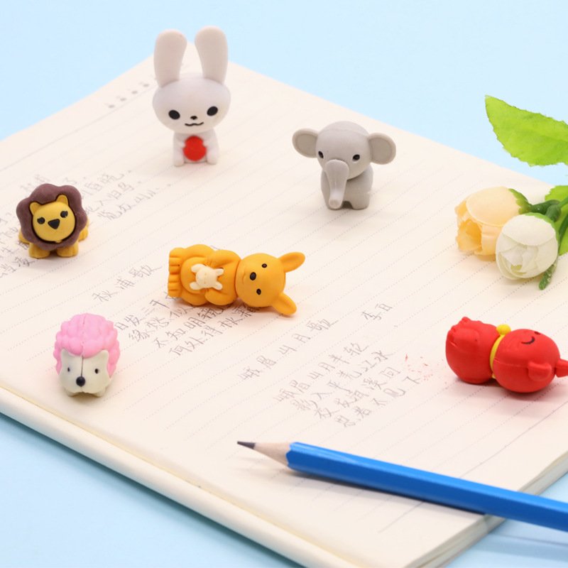 Children's creative cartoon Eraser Kindergarten cute animal shaped eraser