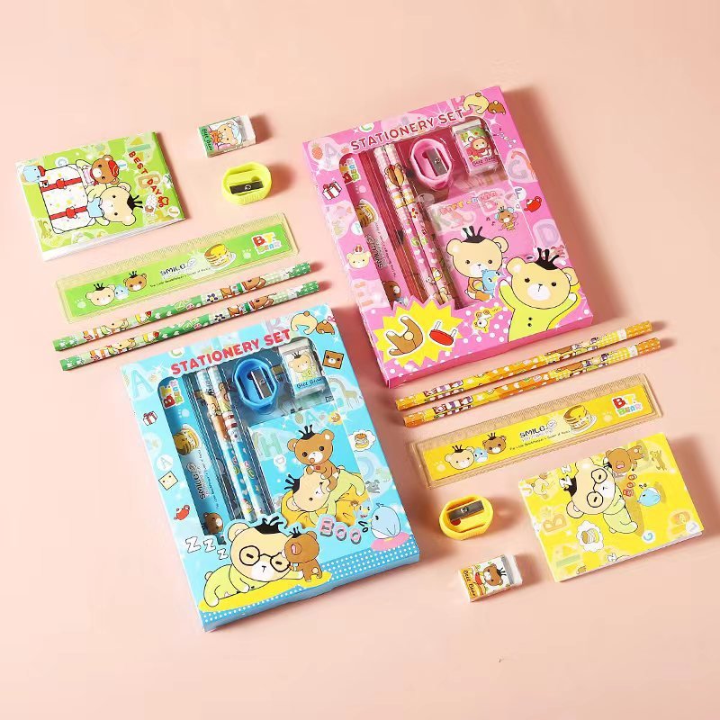 Children's kindergarten School supplies cartoon gift box students boys girls stationery set