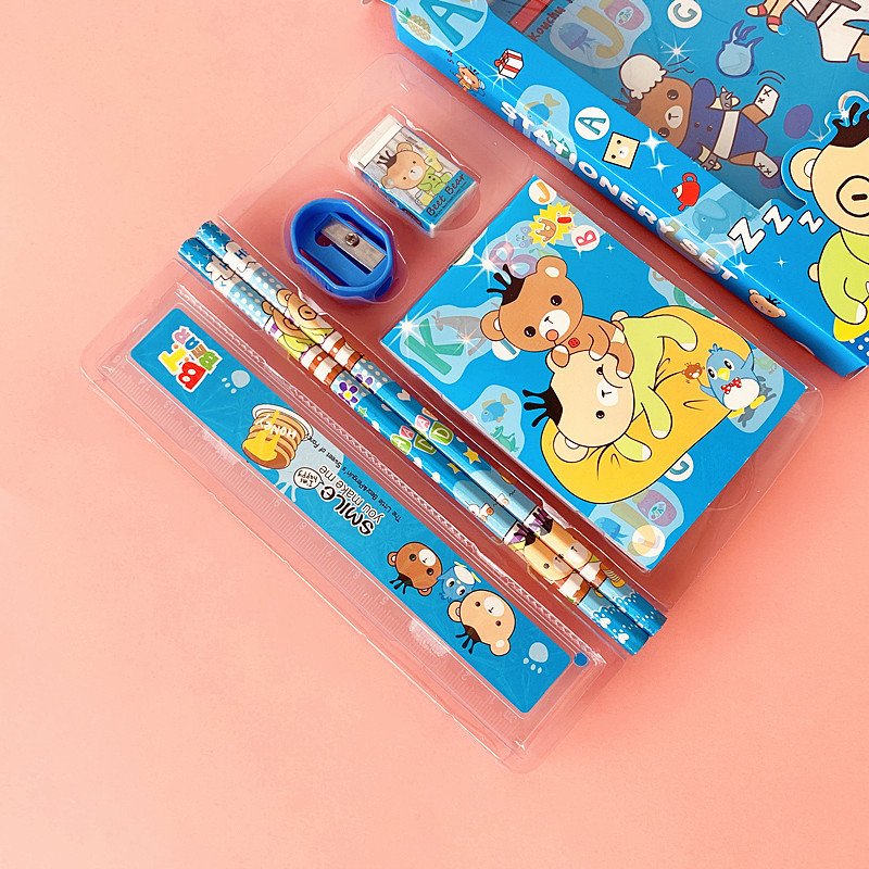Children's kindergarten School supplies cartoon gift box students boys girls stationery set