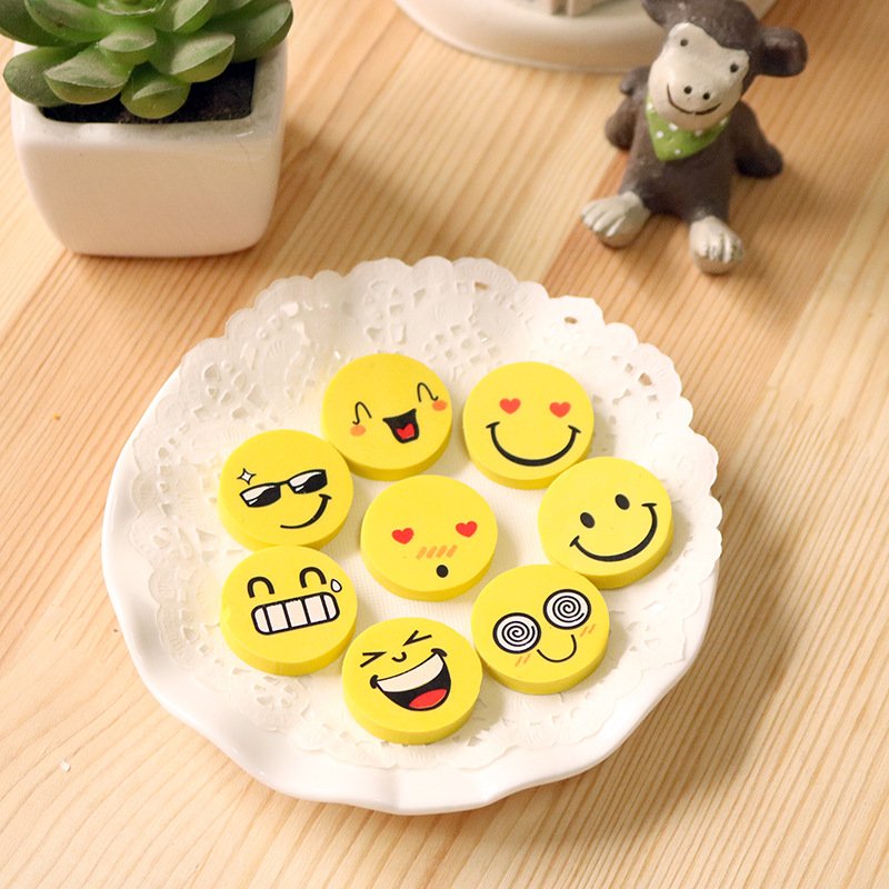 Smiley Eraser Pencil Erasers, Erasers for Kids School Supplies Mini Eraser for Students Fun ,Cute Erasers
