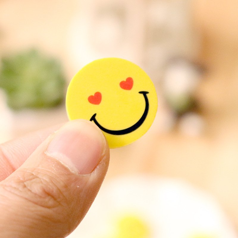 Smiley Eraser Pencil Erasers, Erasers for Kids School Supplies Mini Eraser for Students Fun ,Cute Erasers