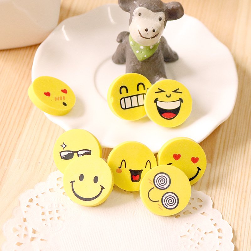 Smiley Eraser Pencil Erasers, Erasers for Kids School Supplies Mini Eraser for Students Fun ,Cute Erasers