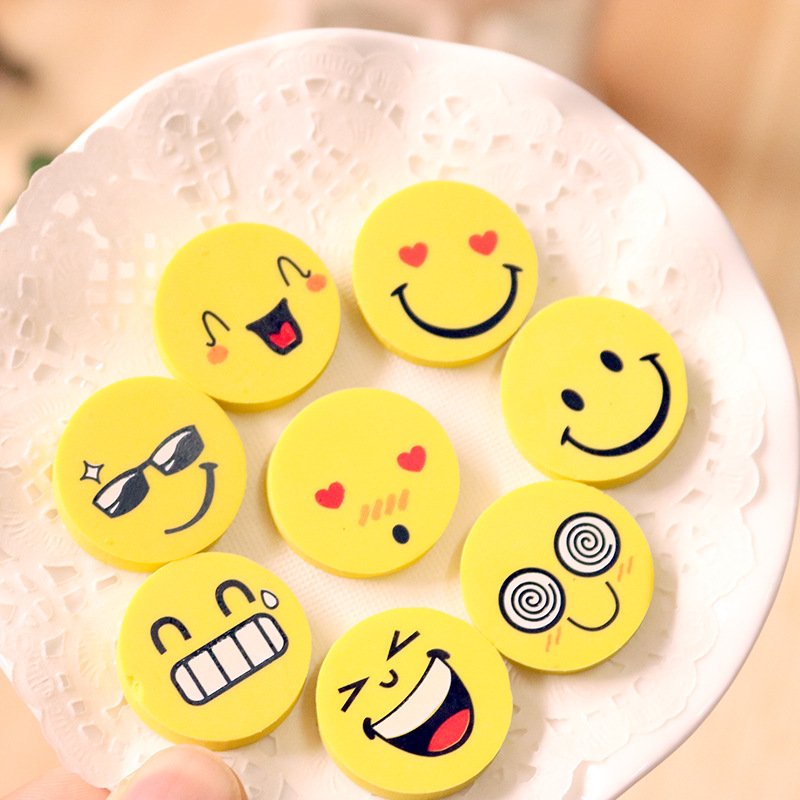 Smiley Eraser Pencil Erasers, Erasers for Kids School Supplies Mini Eraser for Students Fun ,Cute Erasers