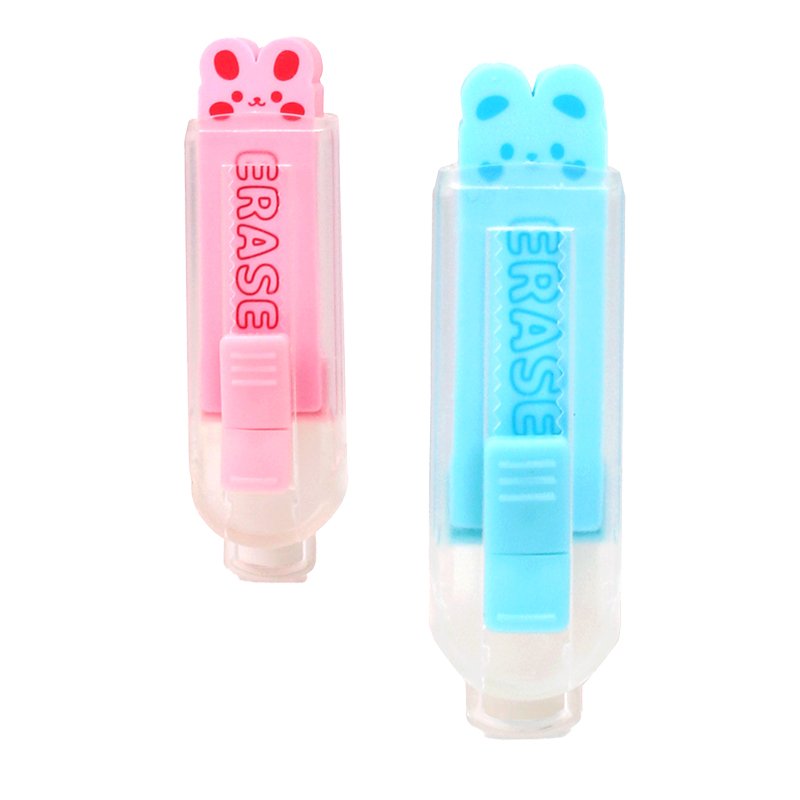 School Stationery Cartoon Custom push-pull School Kawaii Pencils Eraser For Children