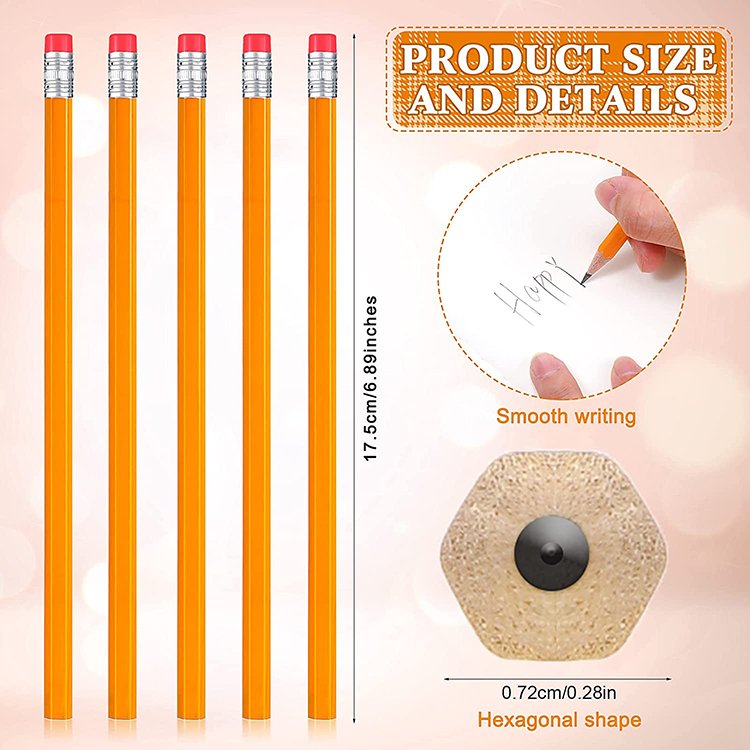 Factory Cheapest pencils Customized Eco Friendly Kids Drawing 2b HB Yellow Wooden Hexagonal pencils Set With eraser For Japan