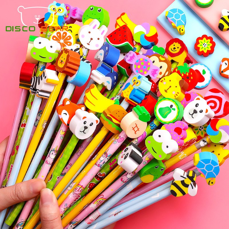 Children's HB Pencils 20 packs of Student prizes for Beginners Lead-free Pencil with Eraser