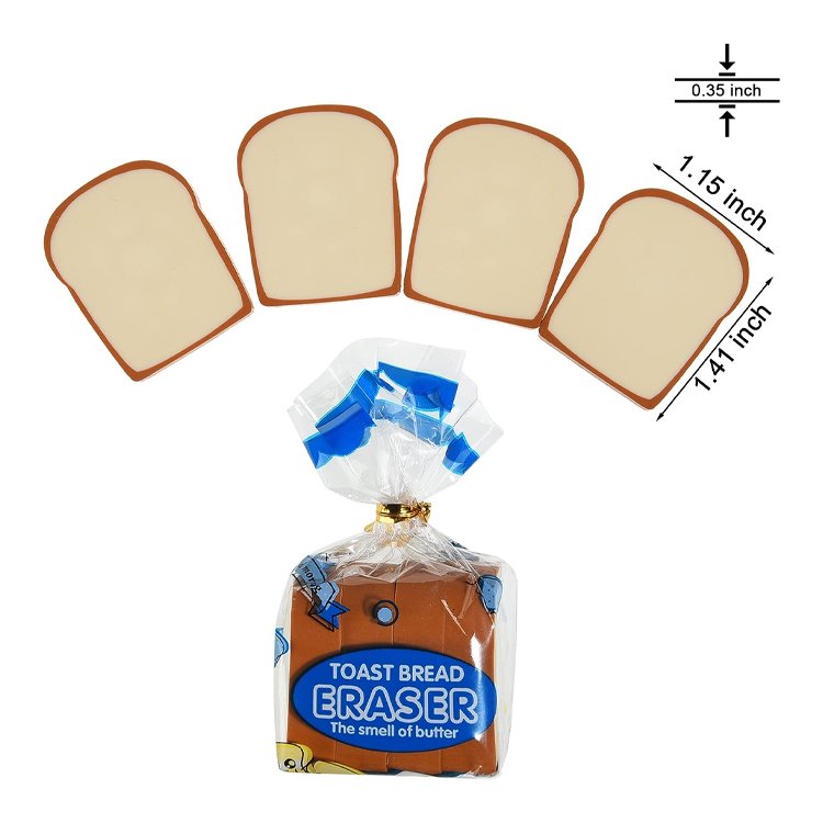 Cute Bread Design Creative Eraser School Student Stationary Children's day Christmas Gift