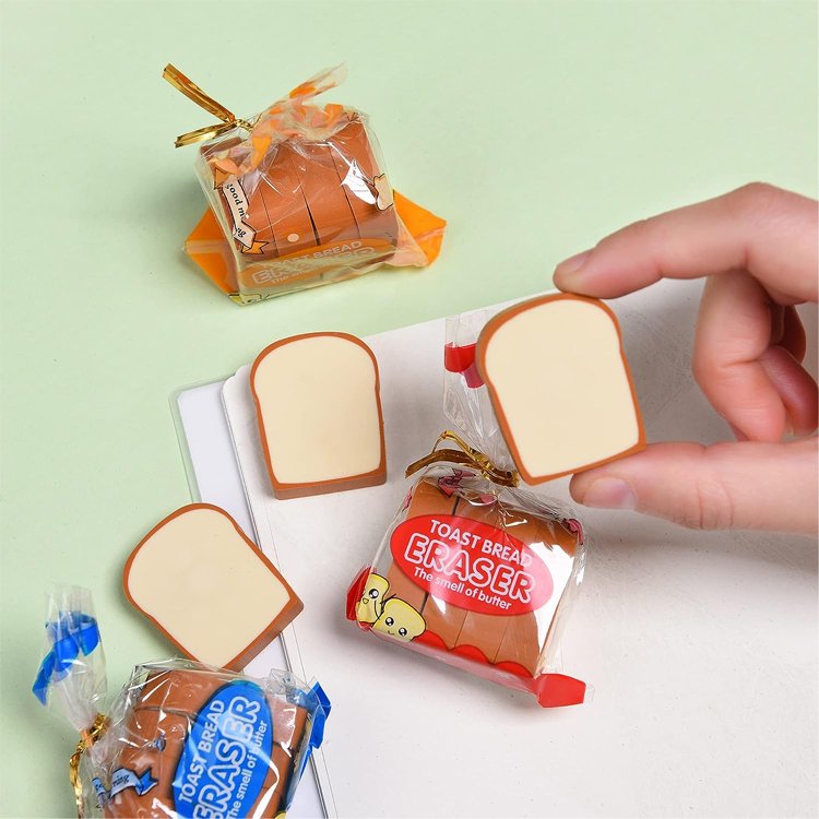 Cute Bread Design Creative Eraser School Student Stationary Children's day Christmas Gift