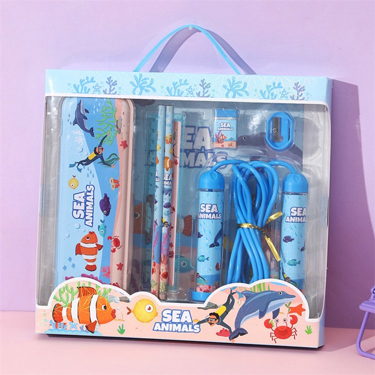 Stationery set gift box for International Children's Day pencil case eraser ruler kawaii kids kids stationery wholesale