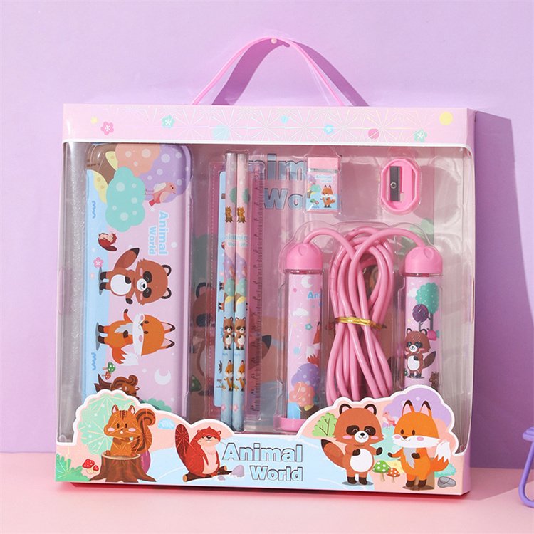 Stationery set gift box for International Children's Day pencil case eraser ruler kawaii kids kids stationery wholesale