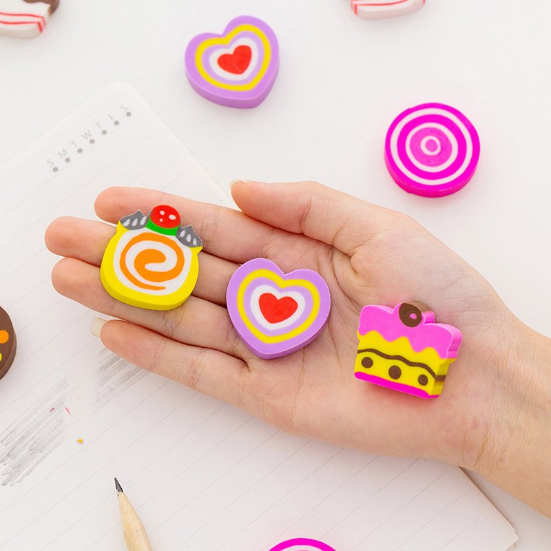 Wholesale Cute Cartoon Eraser Children Student Stationery Promotion Gift Soft Pencil Rubber Insert Eraser 673