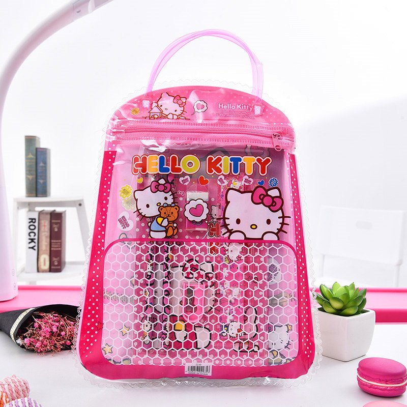 Children's Gifts School Supplies Pencil Eraser Ruler 7 pcs setHandbags Stationery Set Gift Boxes