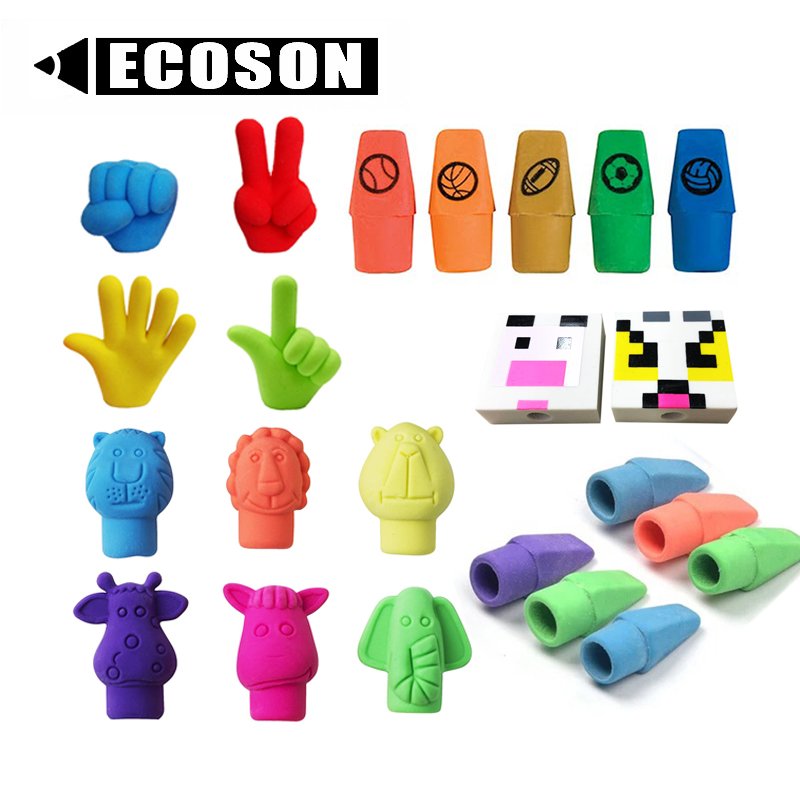 China Good Quality Cheap Customized Logo Finger Fancy Pencil Topper Eraser Marketing Gifts Products Promotional Business Gift