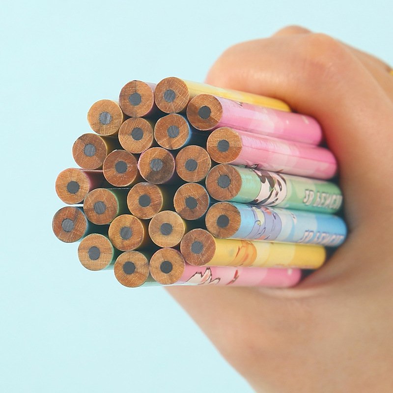 10Pcs Kawaii Pencils School Supplies Creative Stationery Children's cartoon 2B Pencils Standard pencil set