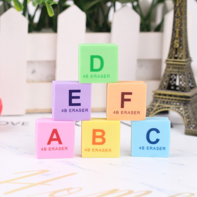 Stationery Toys Cute Education Rubber mini erasers for kids Gum Kids digit figure Eraser block Letter eraser