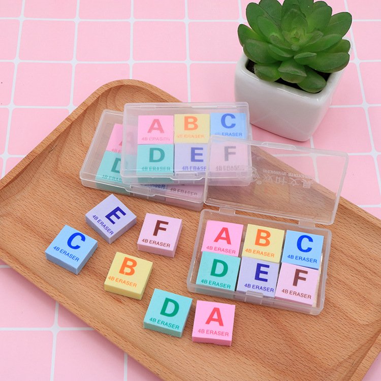 Stationery Toys Cute Education Rubber mini erasers for kids Gum Kids digit figure Eraser block Letter eraser