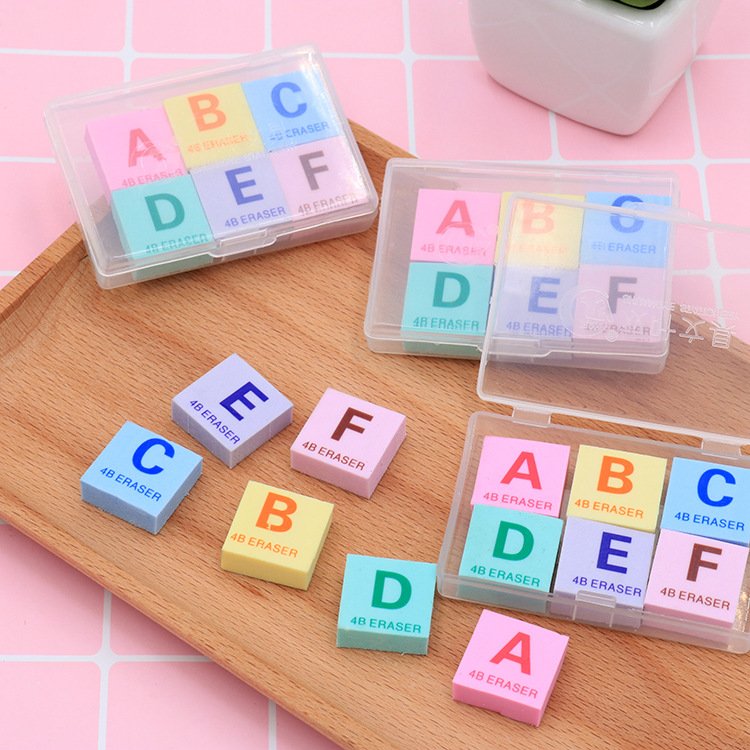 Stationery Toys Cute Education Rubber mini erasers for kids Gum Kids digit figure Eraser block Letter eraser