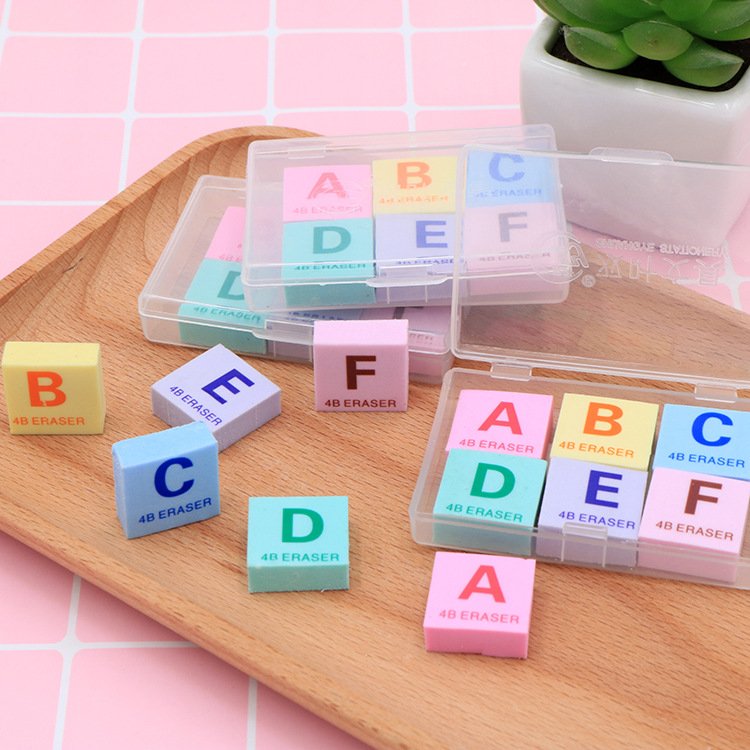 Stationery Toys Cute Education Rubber mini erasers for kids Gum Kids digit figure Eraser block Letter eraser