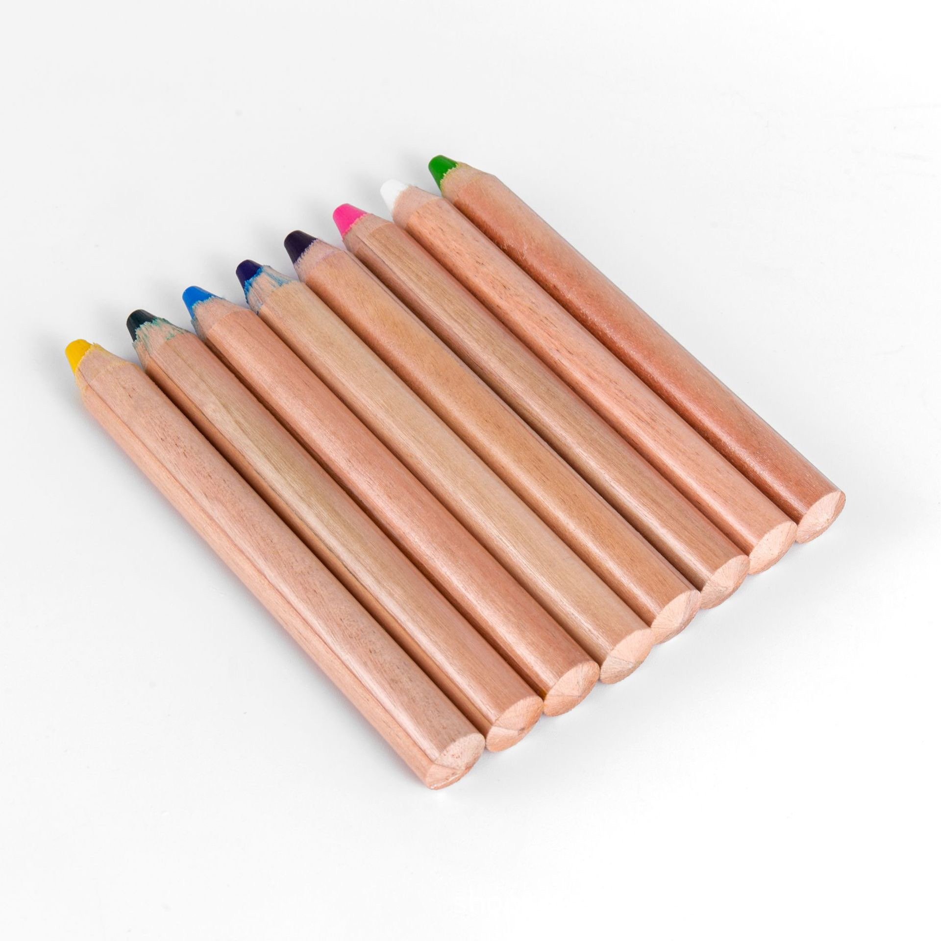 High Quality Large Size 3 In 1 Watercolor pencils Woody Wax Crayons Jumbo Wood Crayons/thick pencils Set For Kids